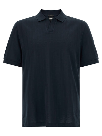 Hugo Boss Polo en coton bleu au design moderne
