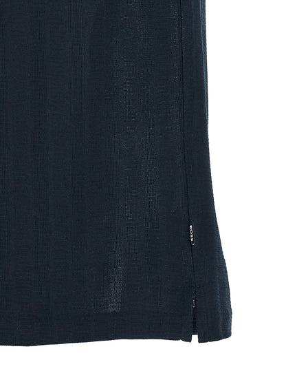 Hugo Boss Polo en coton bleu au design moderne