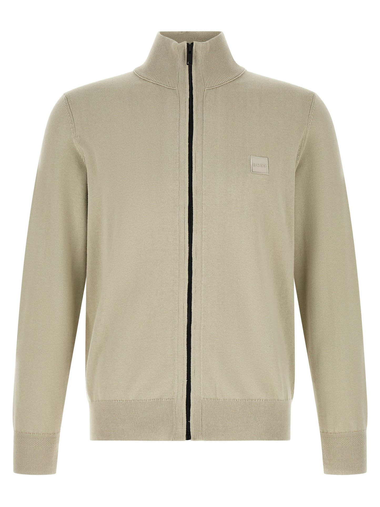 Cardigan Hugo Boss De Algodón Beige De Acabados Precisos