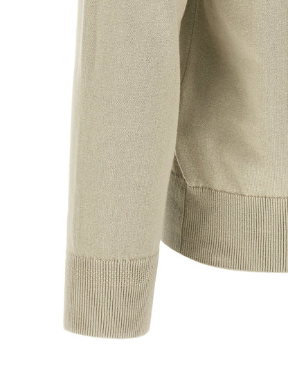 Cardigan Hugo Boss De Algodón Beige De Acabados Precisos