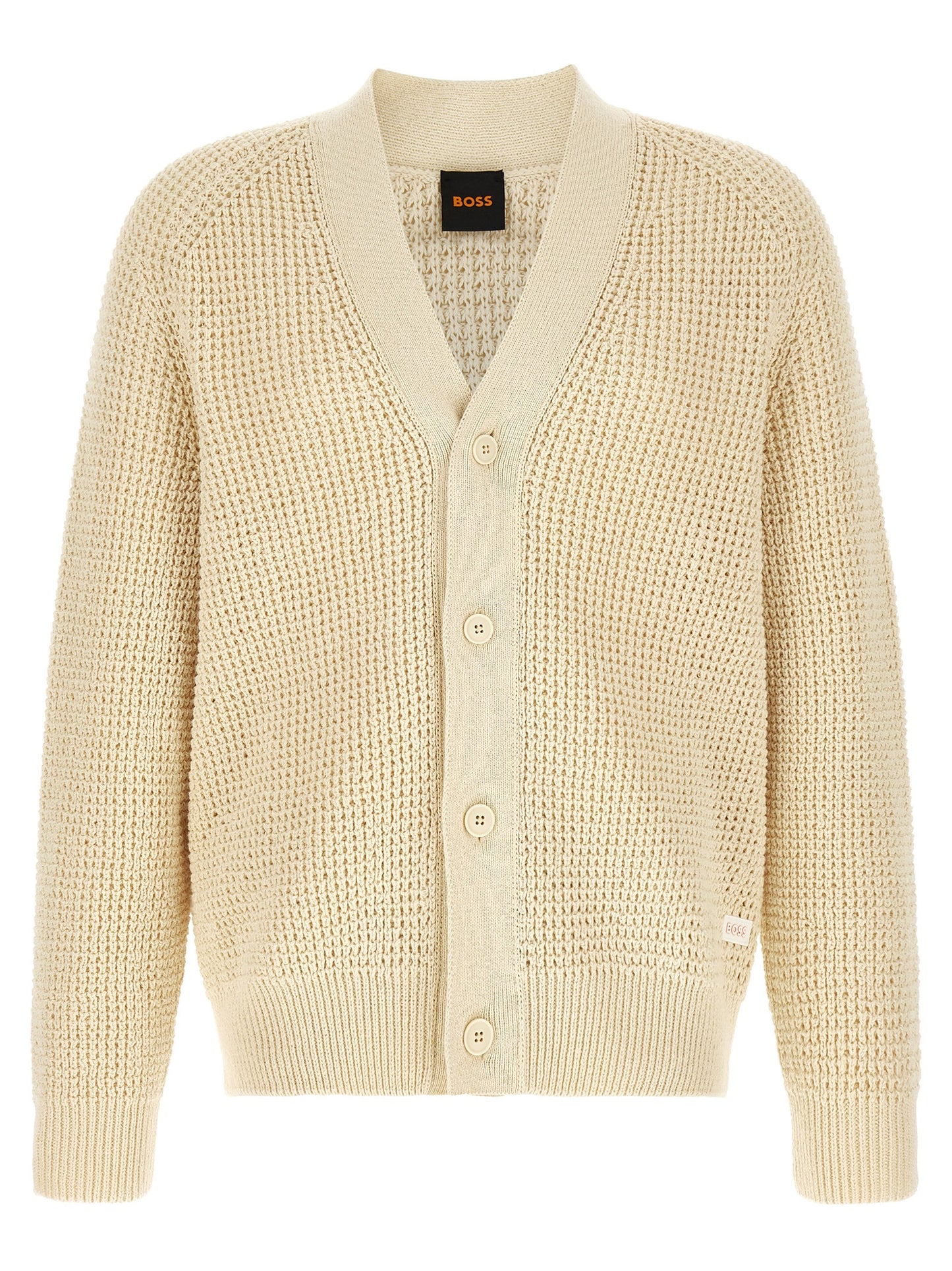 Cárdigan Hugo Boss De Algodón Beige Estilo Atemporal