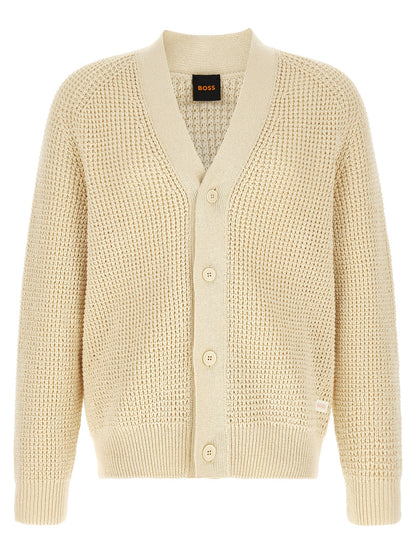 Cárdigan Hugo Boss De Algodón Beige Estilo Atemporal