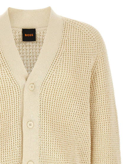 Cárdigan Hugo Boss De Algodón Beige Estilo Atemporal
