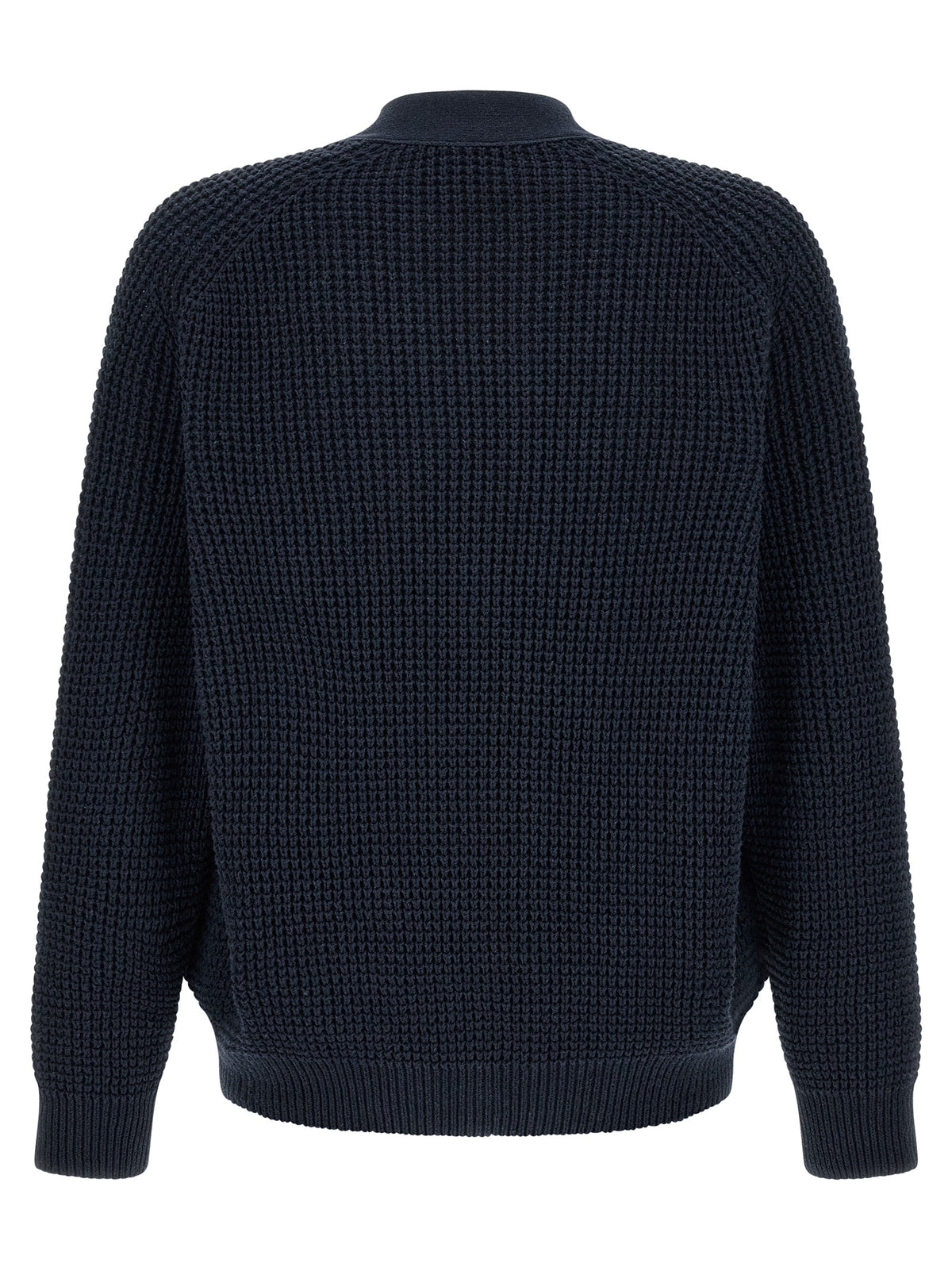 Hugo Boss Cardigan De Algodón Azul - Corte Estructural Relajado
