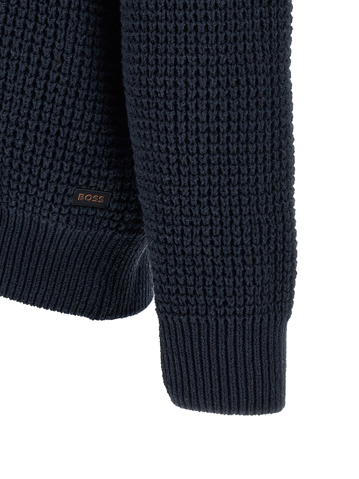 Hugo Boss Cardigan De Algodón Azul - Corte Estructural Relajado