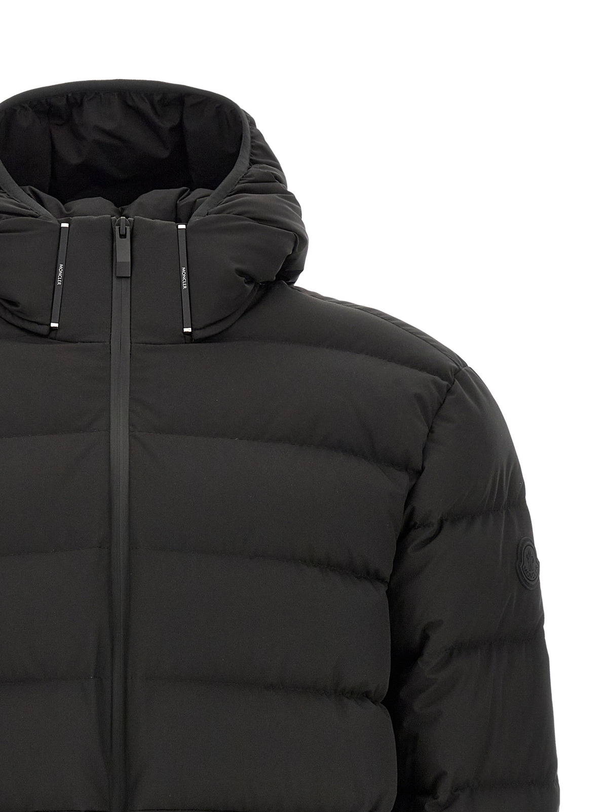 Moncler Black Polyester Full-Length Jacket