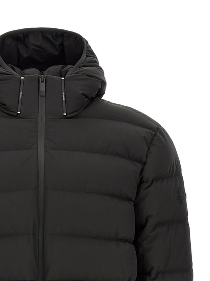 Moncler Black Polyester Full-Length Jacket