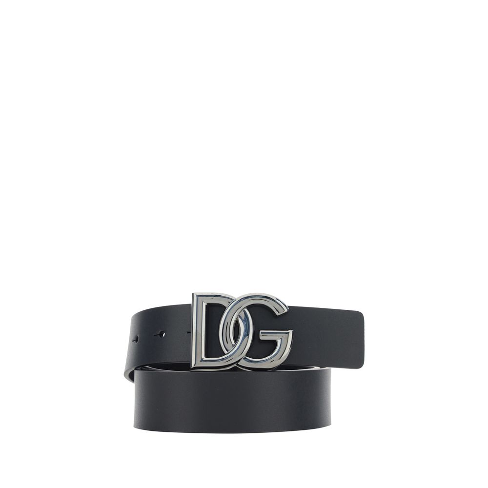 Dolce & Gabbana Regular Black Calfskin Belt Bos Taurus