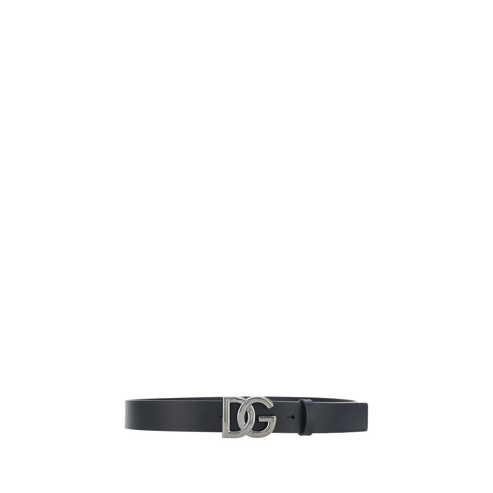 Dolce & Gabbana Regular Black Calfskin Belt Bos Taurus