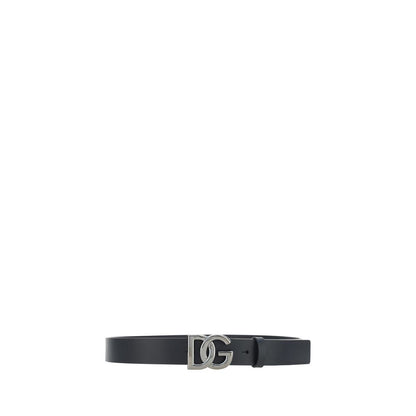 Dolce & Gabbana Regular Black Calfskin Belt Bos Taurus