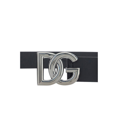 Dolce & Gabbana Regular Black Calfskin Belt Bos Taurus