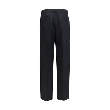 Pantalones casuales de algodón negros Prada