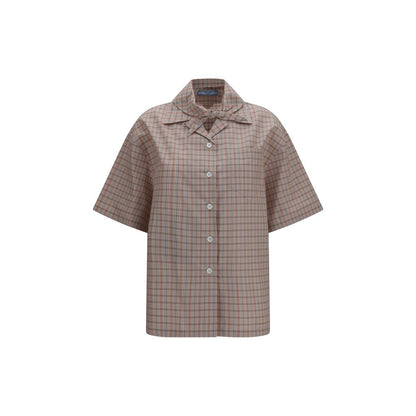 Prada Multicolor Cotton Short-Sleeve Shirt