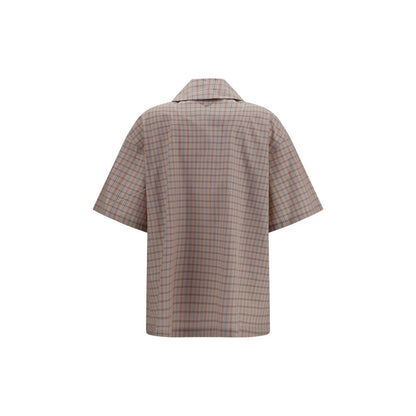 Prada Multicolor Cotton Short-Sleeve Shirt