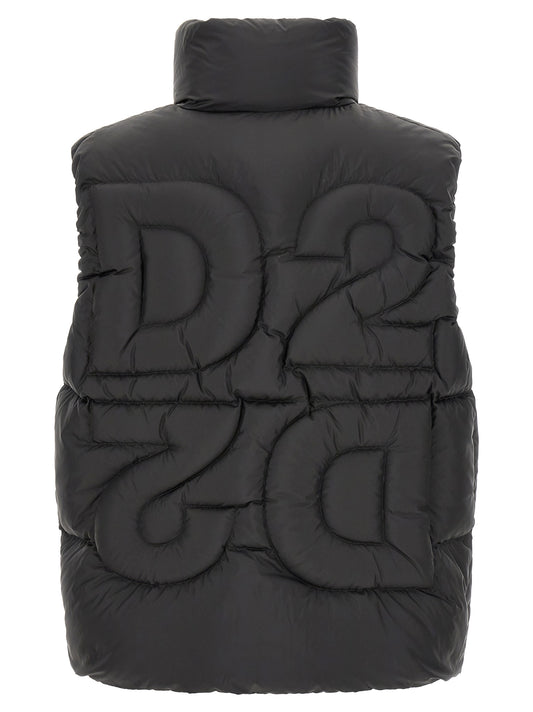 Chaleco Dsquared² de poliéster negro sin mangas