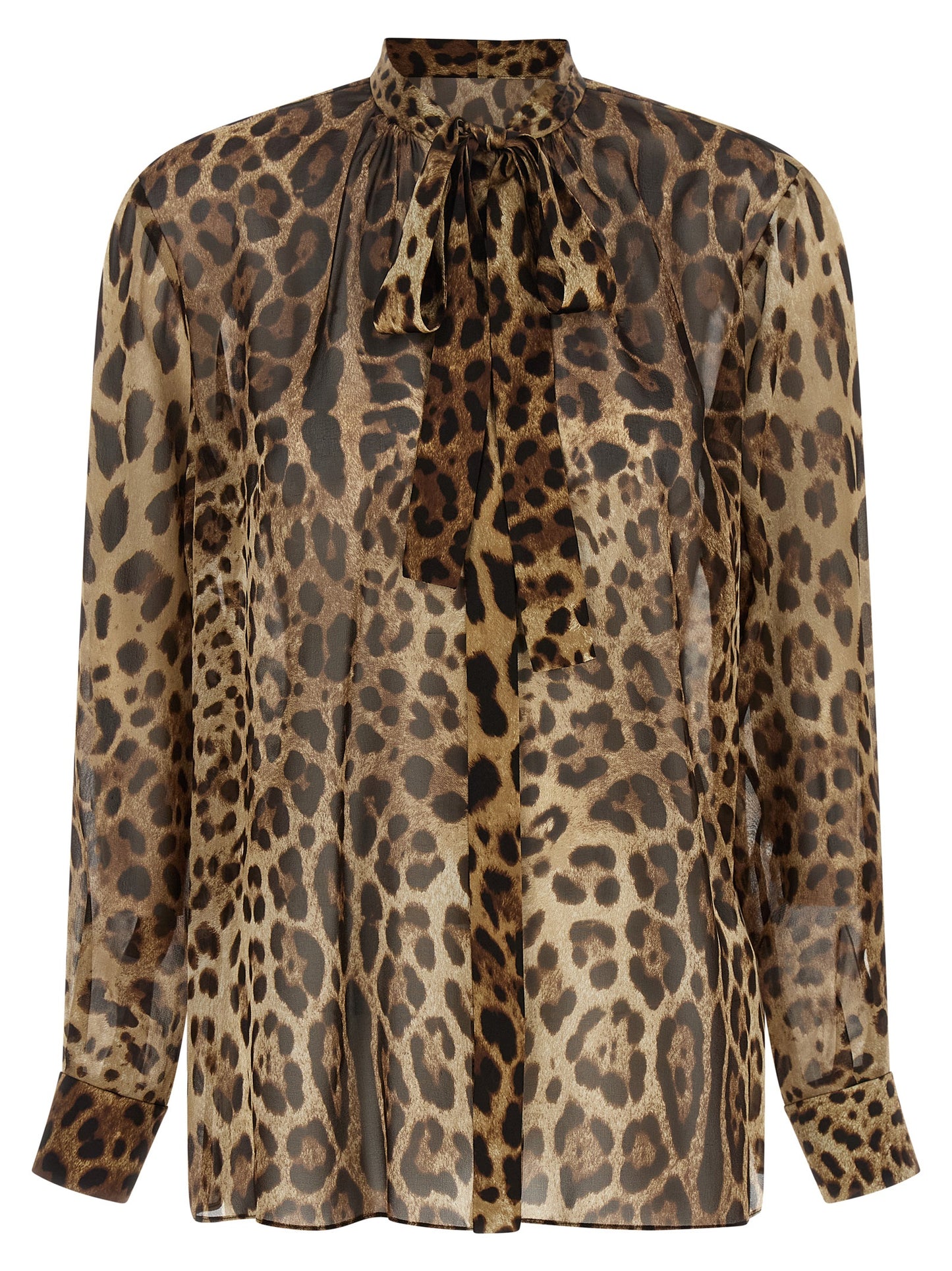 Blusa de seda marrón Dolce & Gabbana