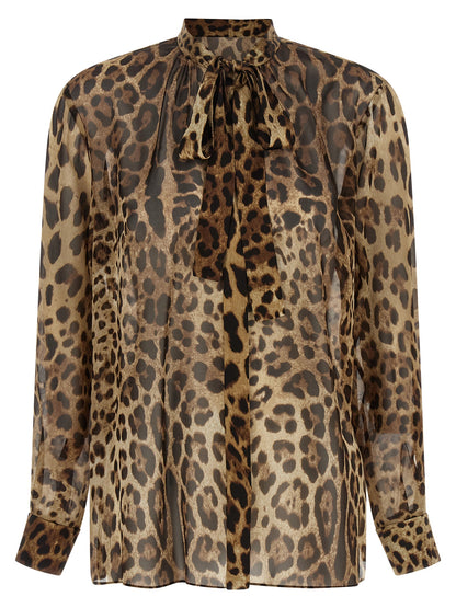 Blusa de seda marrón Dolce & Gabbana