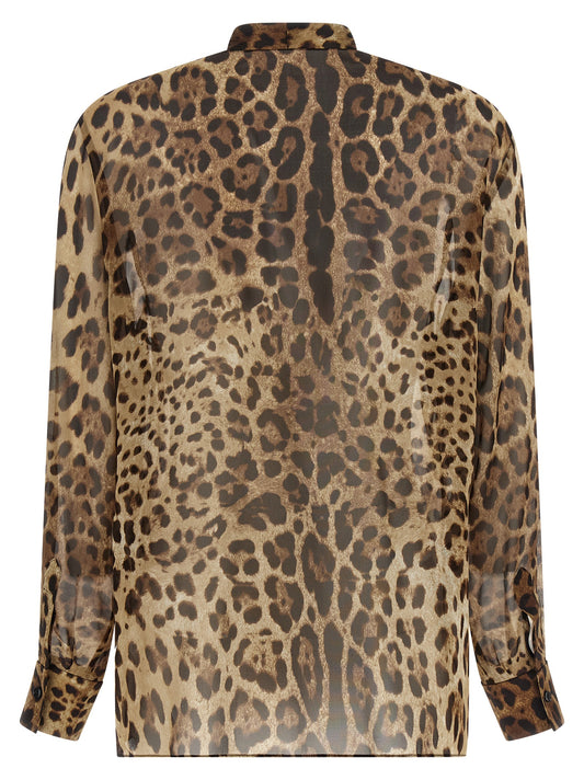 Blusa de seda marrón Dolce & Gabbana