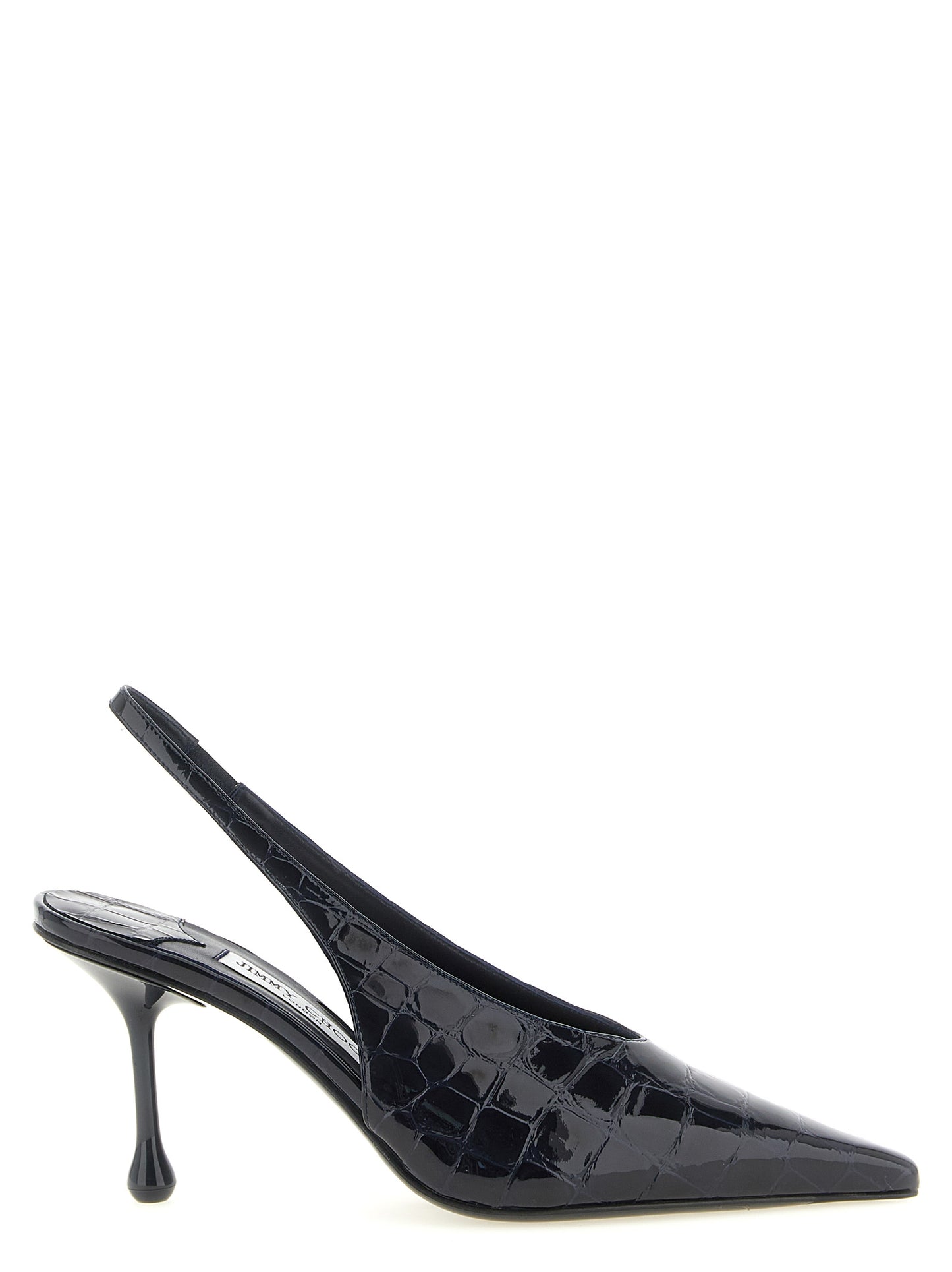 Jimmy Choo Isa Blue Leather High-Heel Pumps