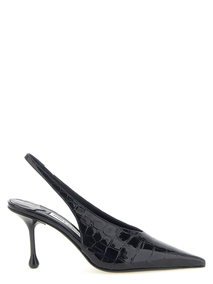 Jimmy Choo Isa Blue Leather High-Heel Pumps