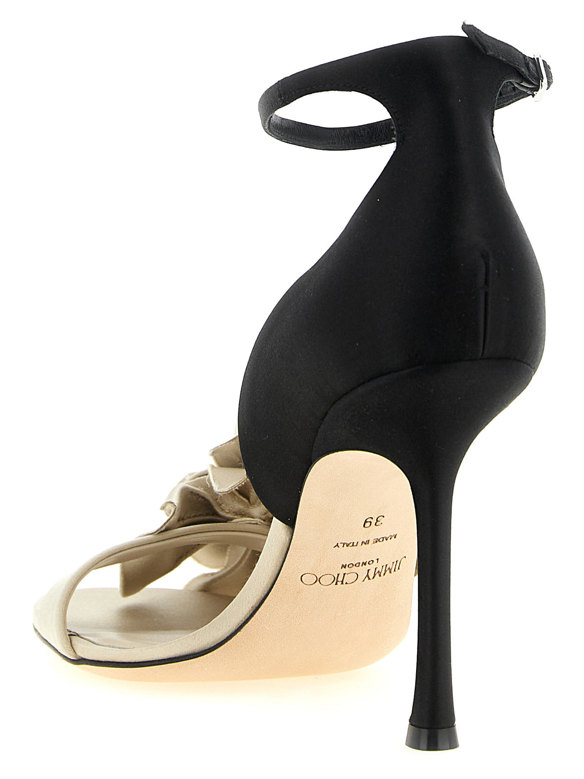 Sandales multicolores en Tencel à talon aiguille Jimmy Choo