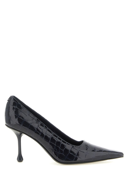 Jimmy Choo Navy Patent Leather Ixia Pumps