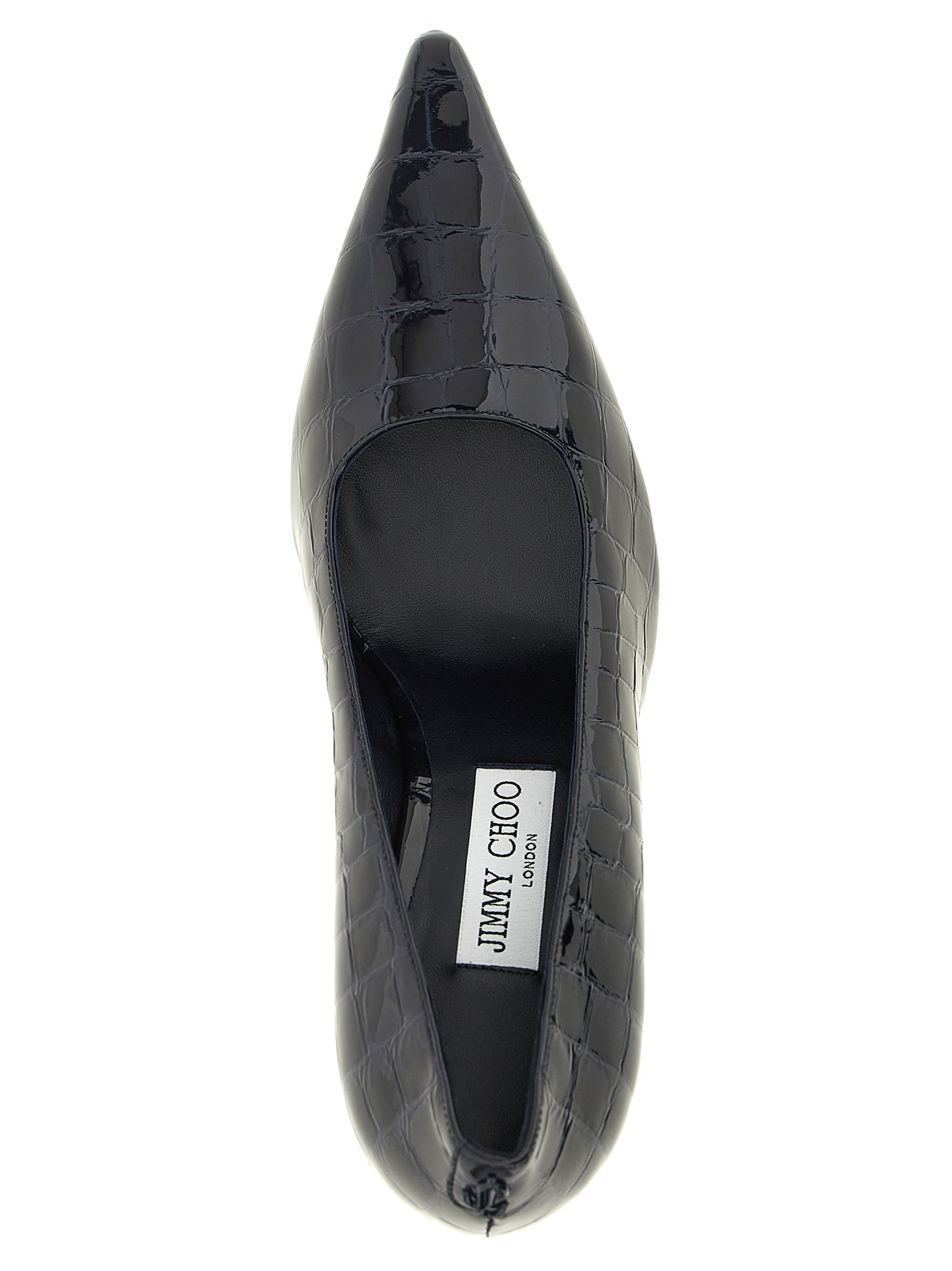 Jimmy Choo Navy Patent Leather Ixia Pumps