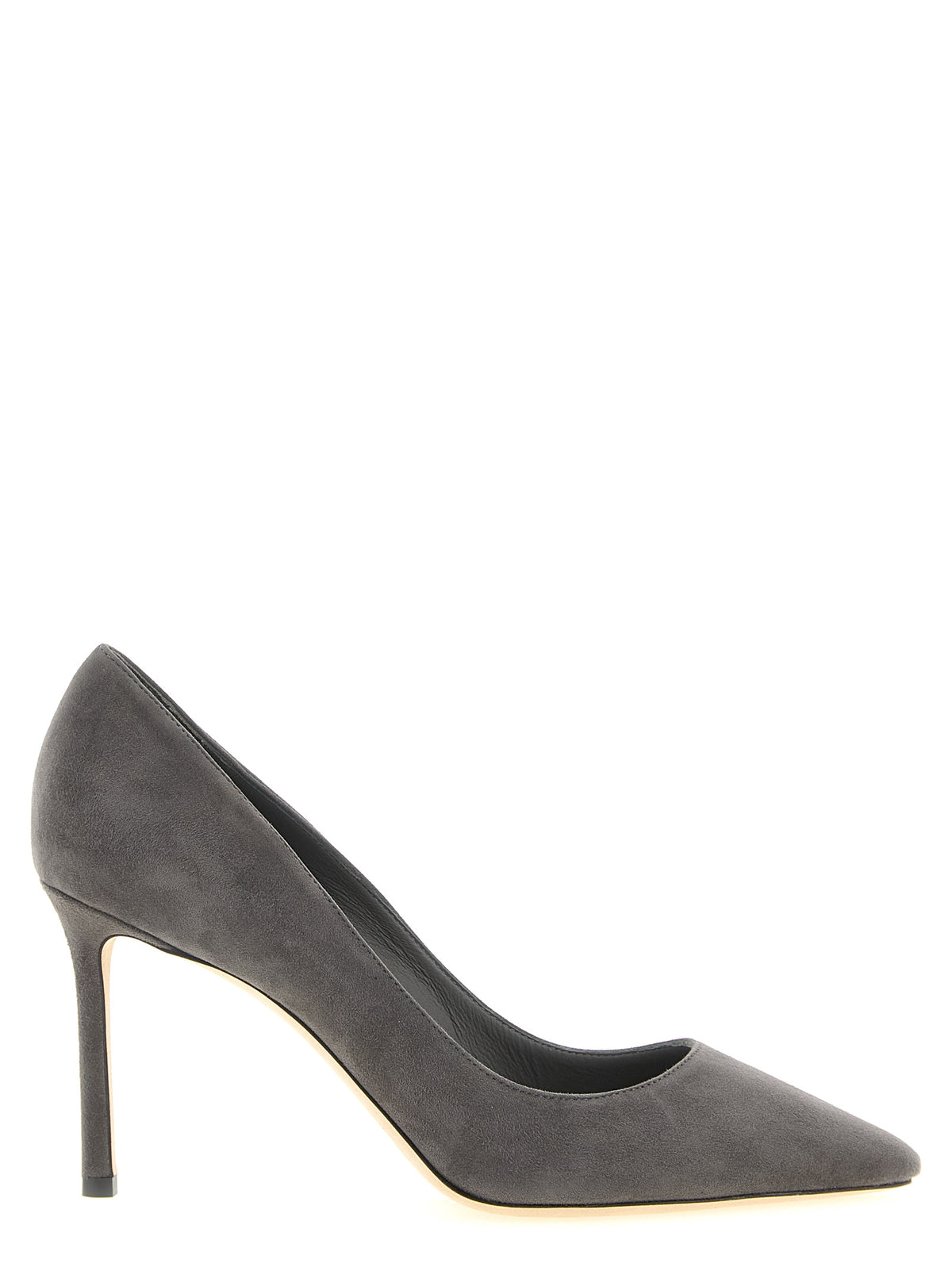 Escarpins Jimmy Choo Romy en cuir gris avec talon haut
