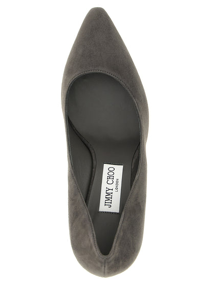 Escarpins Jimmy Choo Romy en cuir gris avec talon haut