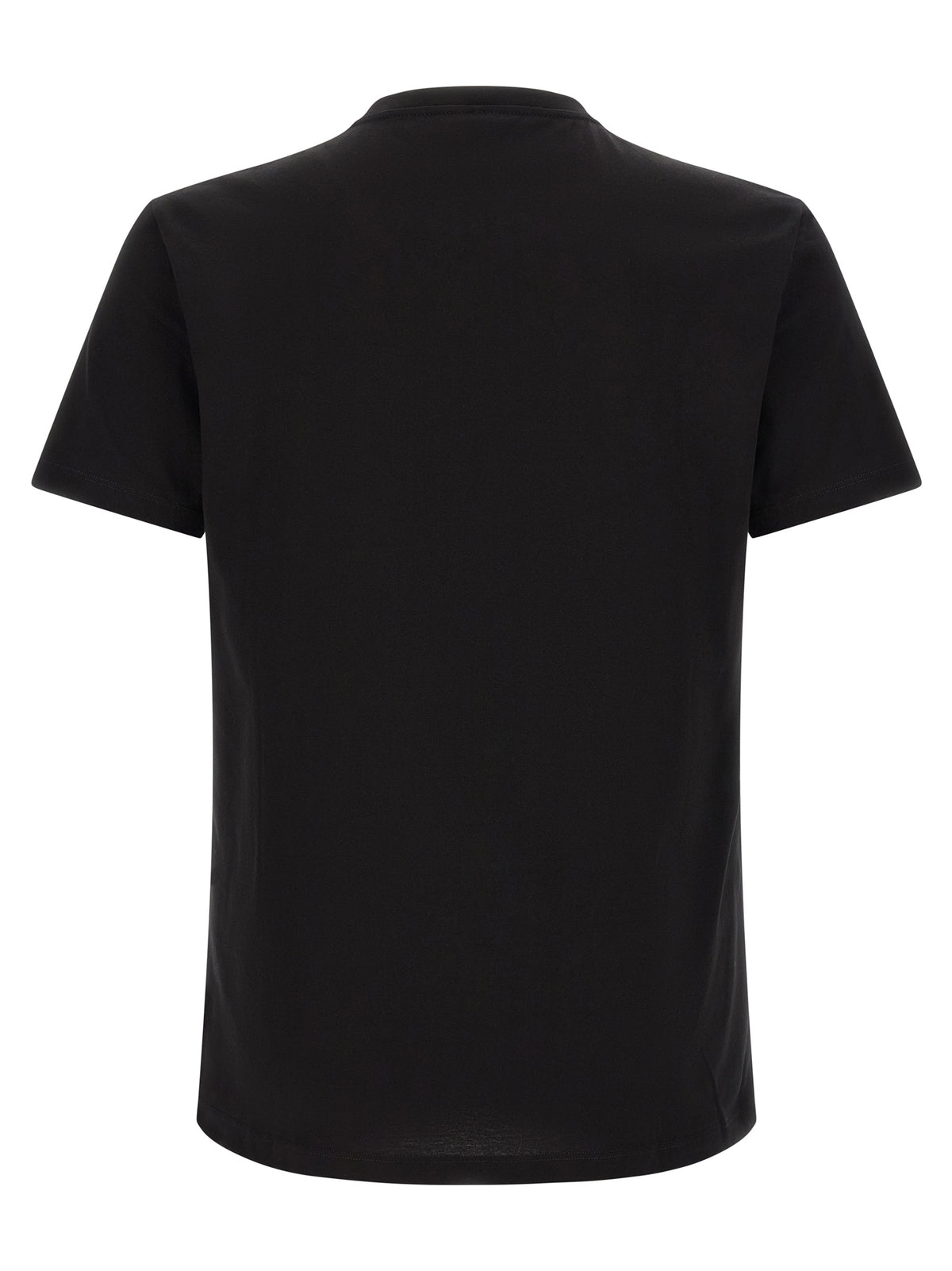 T-shirt Versace noir en coton à manches courtes et coupe standard