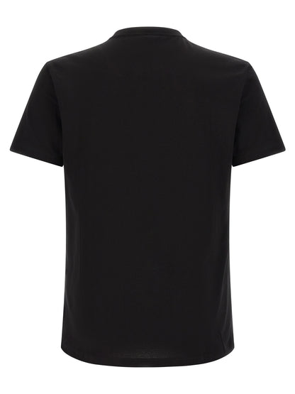 T-shirt Versace noir en coton à manches courtes et coupe standard