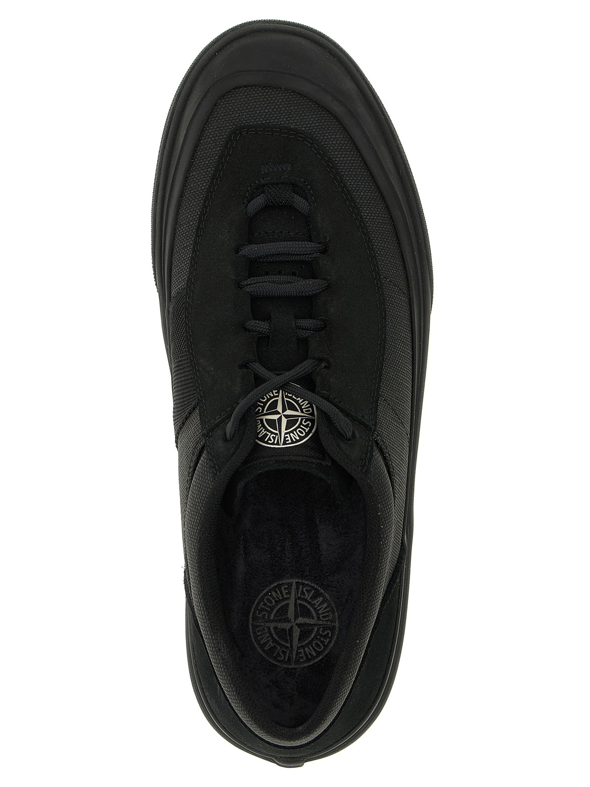 Zapatillas Bajas De Algodón Stone Island Color Negro