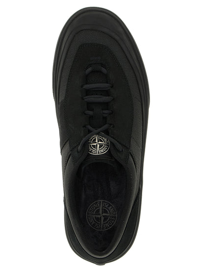Zapatillas Bajas De Algodón Stone Island Color Negro