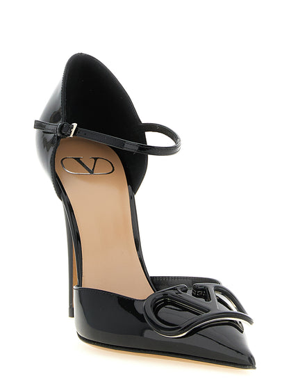 Valentino Garavani Black Calf Leather High Heel Pumps