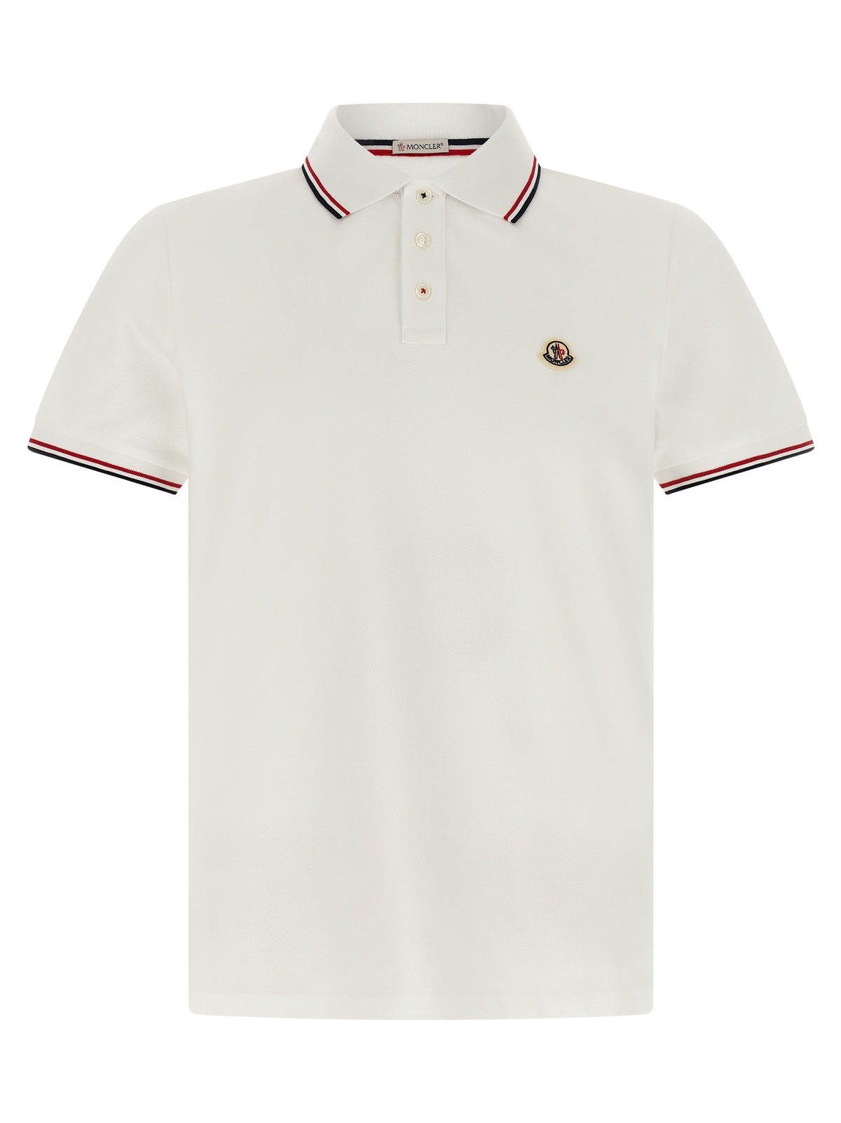 Moncler White Cotton Casual Polo Shirt