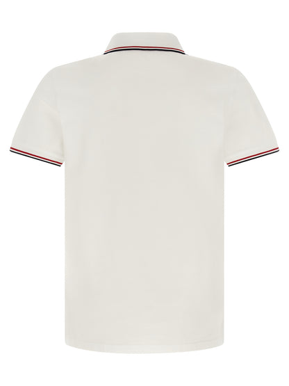 Moncler White Cotton Casual Polo Shirt