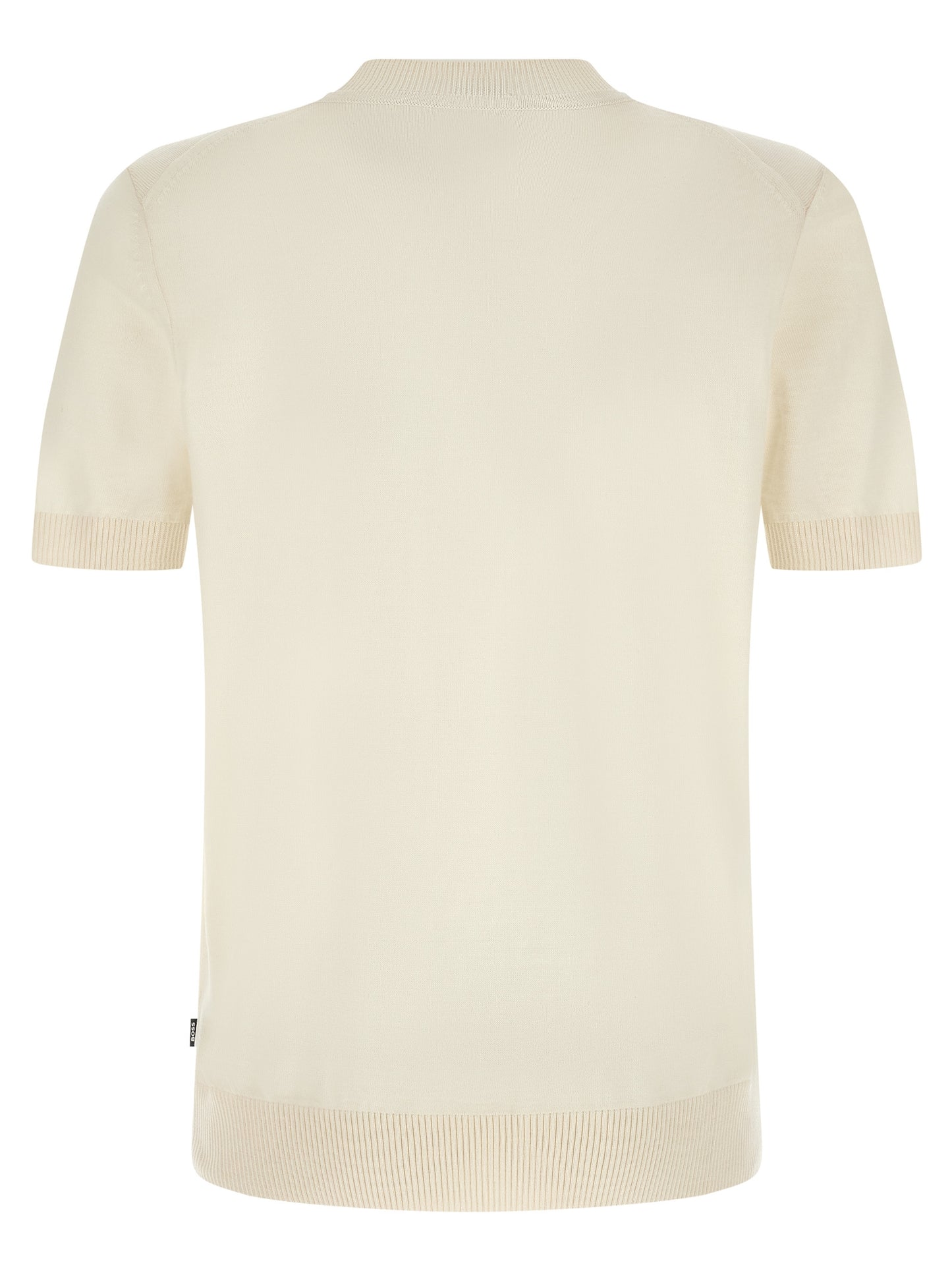 T-shirt Hugo Boss en laine vierge blanc coupe regular