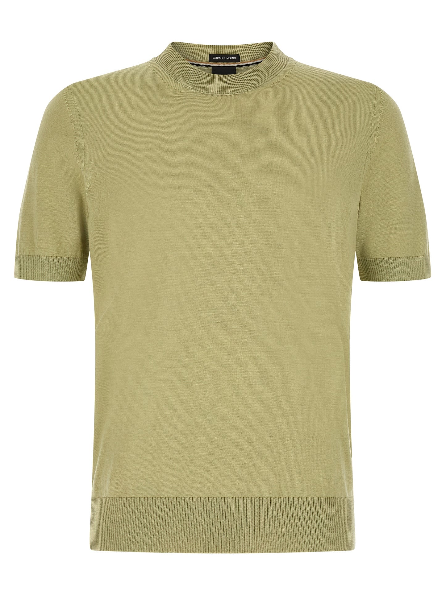 T-shirt bicolore en laine vierge Hugo Boss Modèle H Umauro