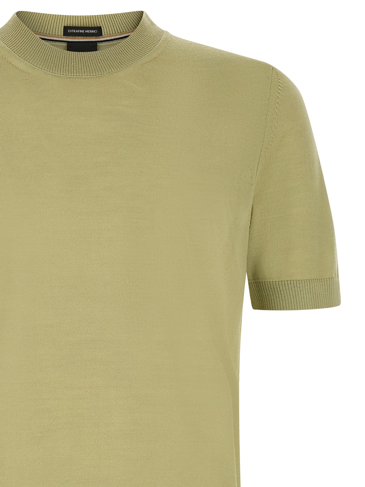 T-shirt bicolore en laine vierge Hugo Boss Modèle H Umauro