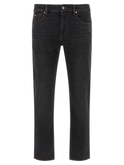 Vaqueros Hugo Boss Modelo H-Delaware De Algodón Negro Pierna Recta