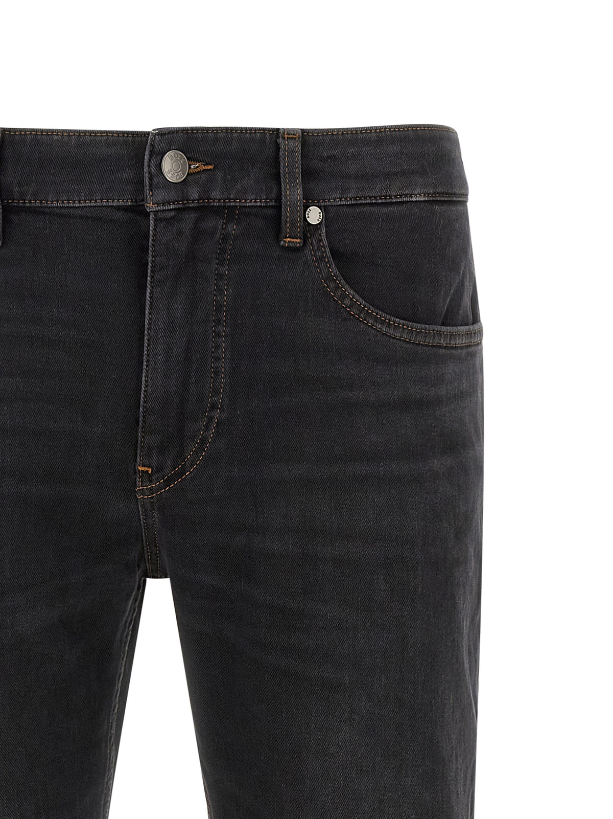 Vaqueros Hugo Boss Modelo H-Delaware De Algodón Negro Pierna Recta