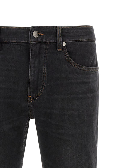 Vaqueros Hugo Boss Modelo H-Delaware De Algodón Negro Pierna Recta