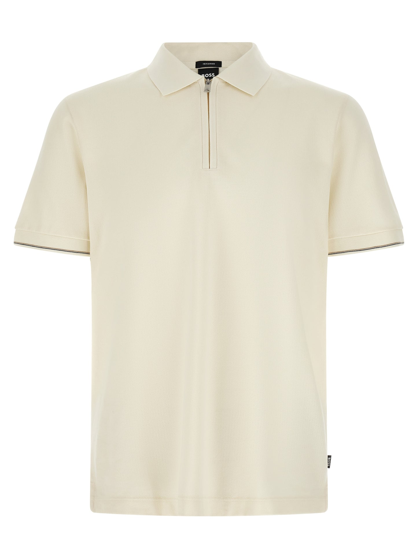 Polo Hugo Boss en coton beige à la coupe contemporaine C-Pei 90