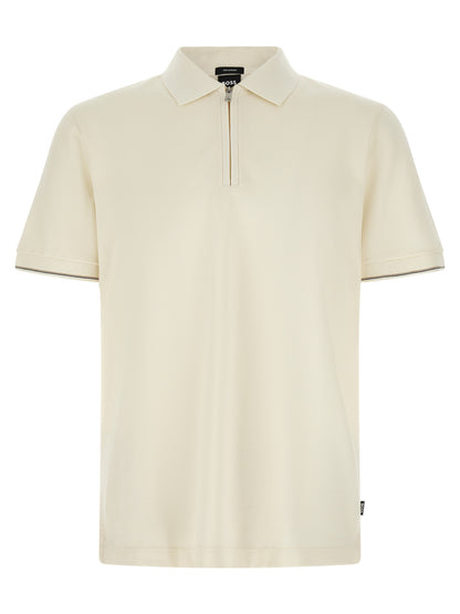 Polo Hugo Boss en coton beige à la coupe contemporaine C-Pei 90