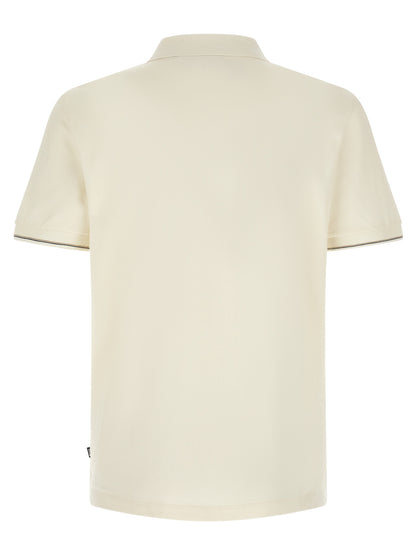 Polo Hugo Boss en coton beige à la coupe contemporaine C-Pei 90