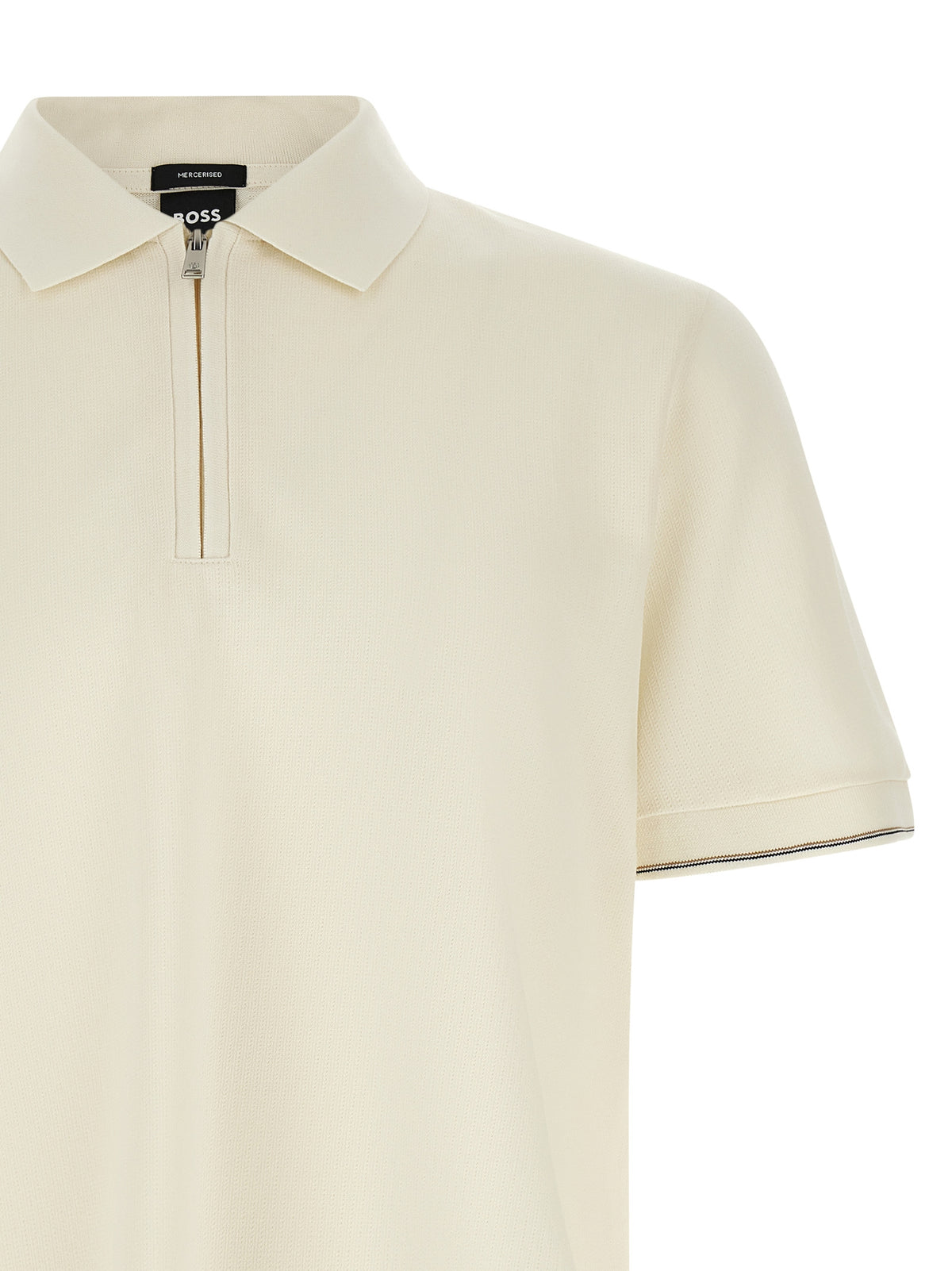 Polo Hugo Boss en coton beige à la coupe contemporaine C-Pei 90