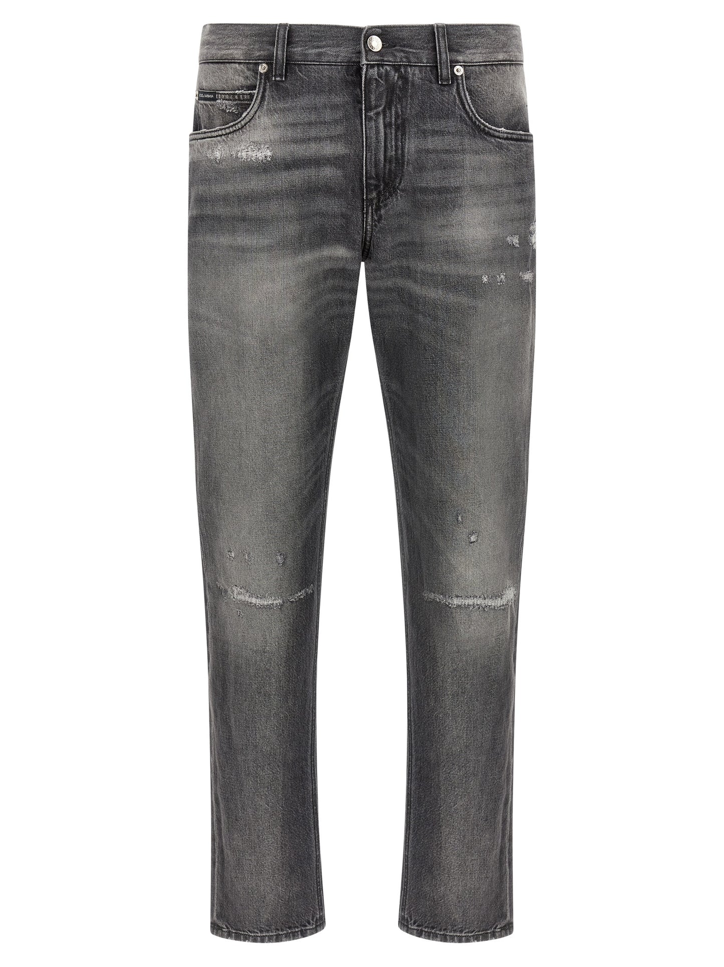 Vaqueros De Algodón En Tono Gris De Dolce & Gabbana