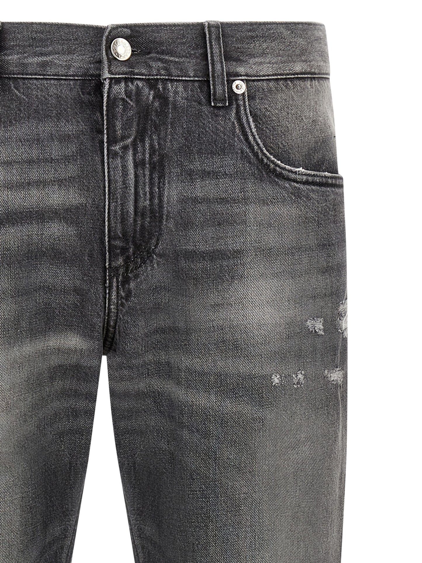 Vaqueros De Algodón En Tono Gris De Dolce & Gabbana
