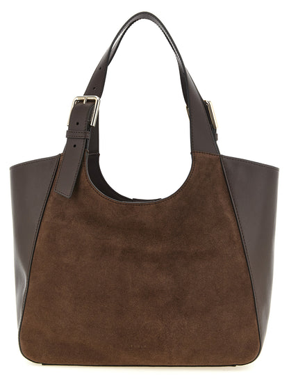 Furla Dora M Chestnut Calfskin Tote Bag