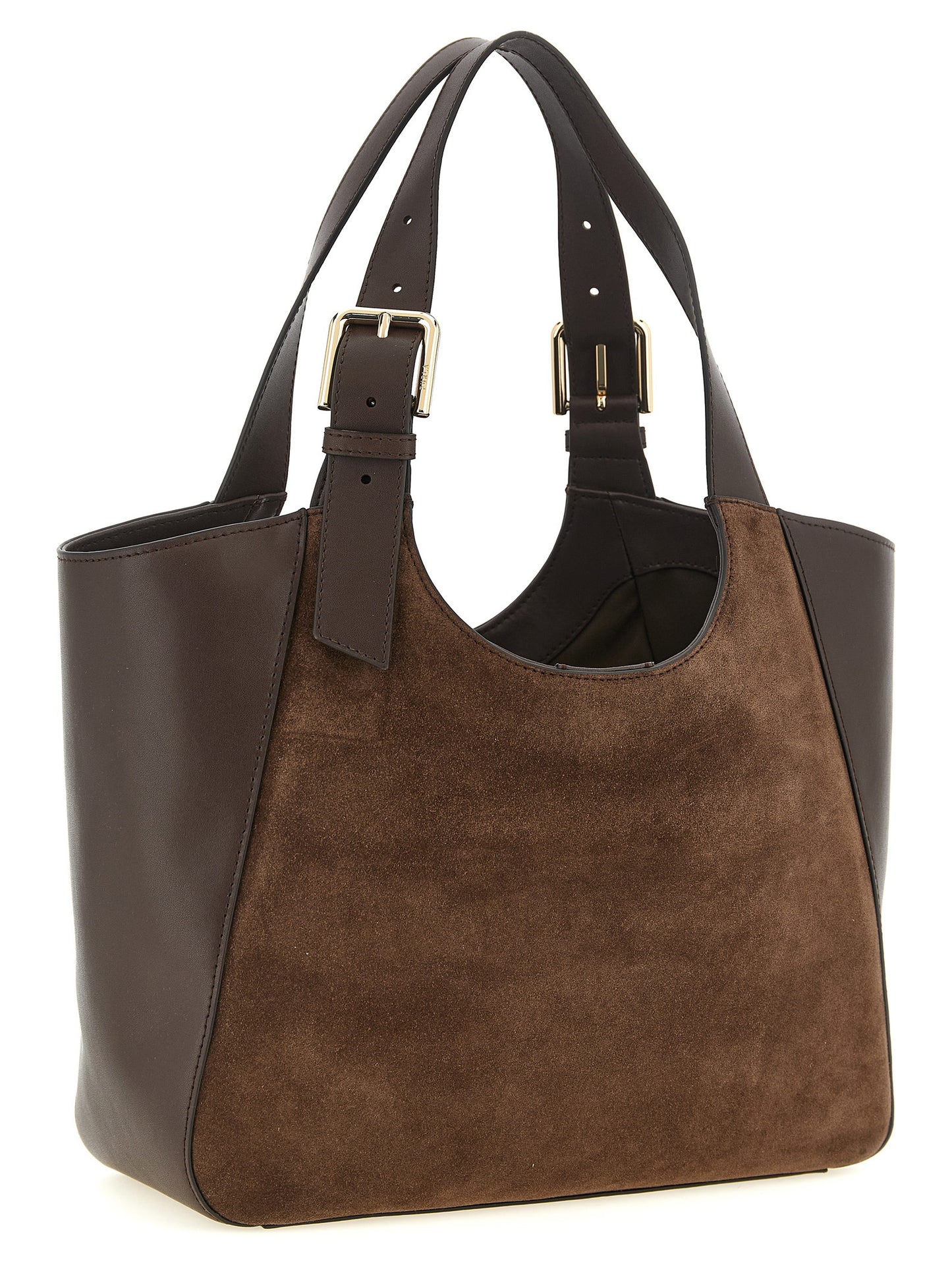 Furla Dora M Chestnut Calfskin Tote Bag